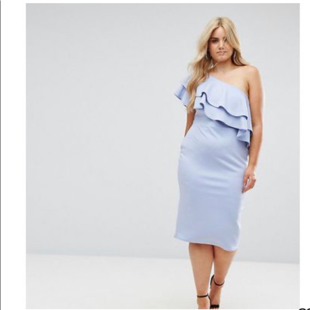 ASOS Curve One Shoulder Midi